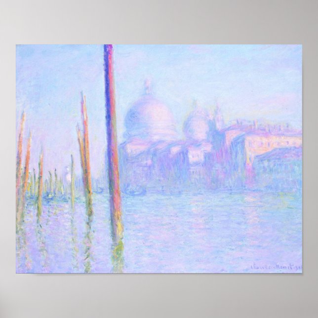 Grand Canal i Venedig (av Claude Monet) Poster (Framsidan)