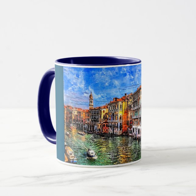 Grand Canal i Venedig, Italien. Mugg (Framsida vänster)
