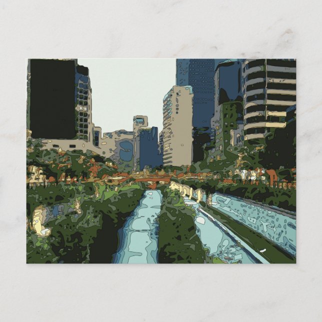 Grand Canal kväll i Hong Kong-staden Vykort (Framsida)