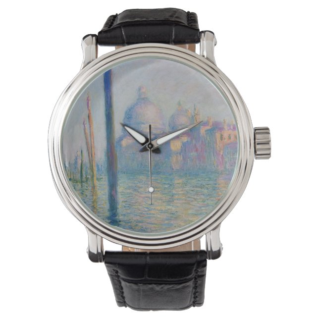 Grand Canal Monet Venedig Italien Classic Painting Armbandsur (Framsida)