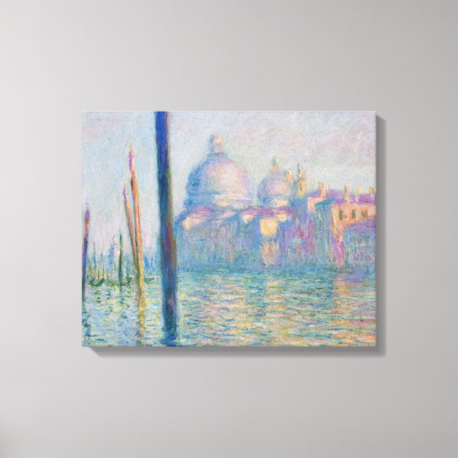 Grand Canal Monet Venedig Italien Classic Painting Canvastryck (Framsida)