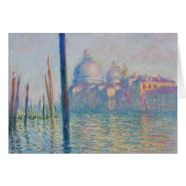 Grand Canal Monet Venedig Italien Classic Painting Hälsningskort (Framsidan Horizontal)