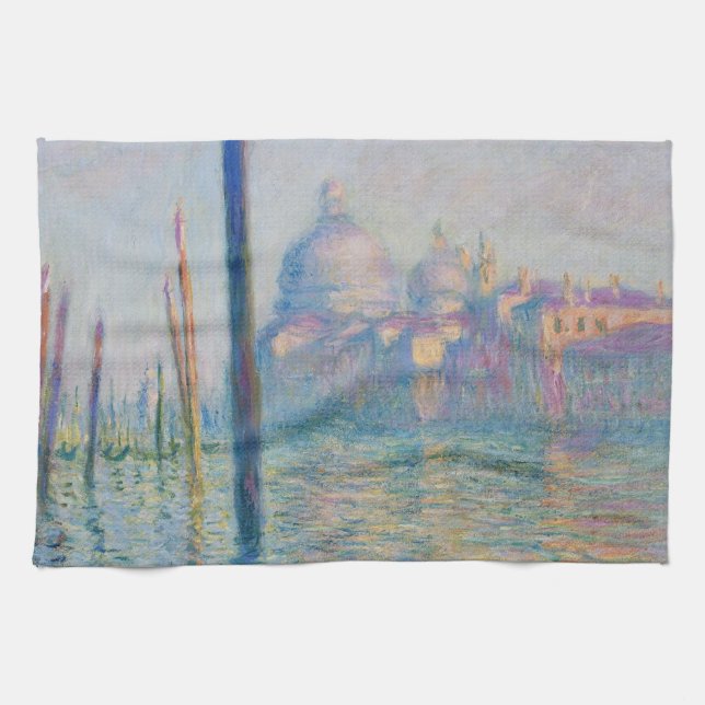 Grand Canal Monet Venedig Italien Classic Painting Kökshandduk (Horisontell)