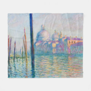 Grand Canal Monet Venedig Italien Klassisk Målning Fleecefilt