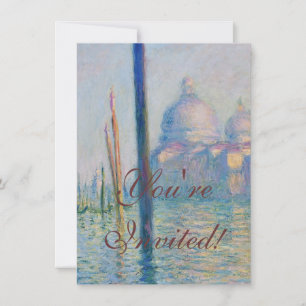 Grand Canal Monet Venedig Italien Klassisk Målning Inbjudningar