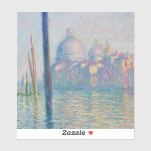 Grand Canal Monet Venedig Italien Klassisk Målning Klistermärken