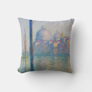 Grand Canal Monet Venedig Italien Klassisk Målning Kudde