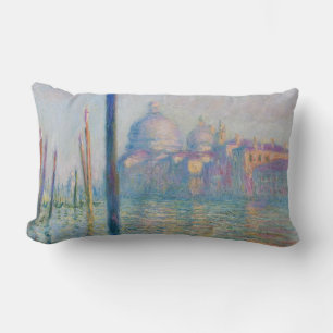 Grand Canal Monet Venedig Italien Klassisk Målning Lumbarkudde