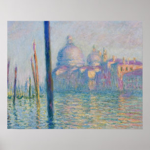 Grand Canal Monet Venedig Italien Klassisk Målning Poster