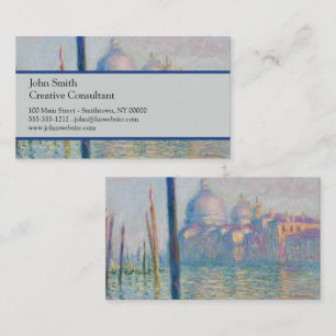 Grand Canal Monet Venedig Italien Klassisk Målning Visitkort