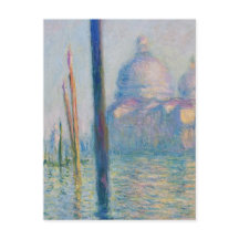Grand Canal Monet Venedig Italien Klassisk Målning