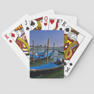 Grand Canal-vatten med gondoler uppradade Casinokort