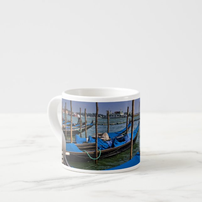 Grand Canal-vatten med gondoler uppradade Espressomugg (Framsida vänster)