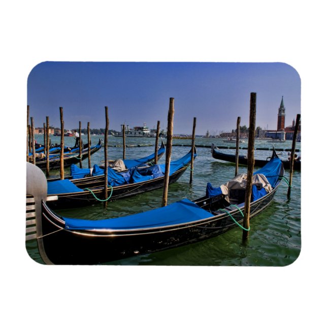 Grand Canal-vatten med gondoler uppradade Magnet (Horisontell)