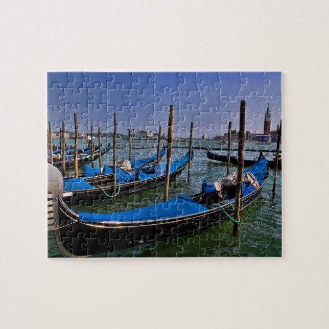 Grand Canal-vatten med gondoler uppradade Pussel (Horisontell)