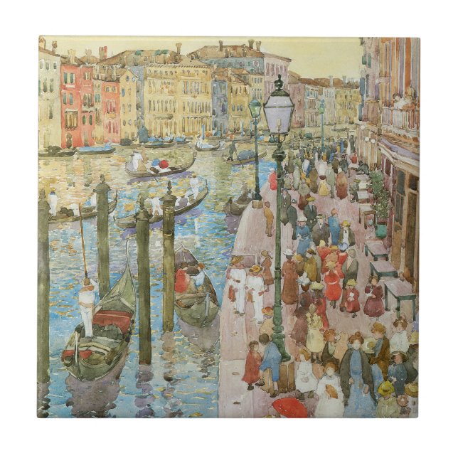 Grand Canal, Venedig av Maurice Prendergast Kakelplatta (Framsidan)