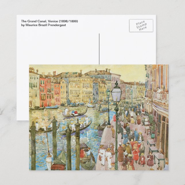 Grand Canal, Venedig av Maurice Prendergast Vykort (Fram/baksida)