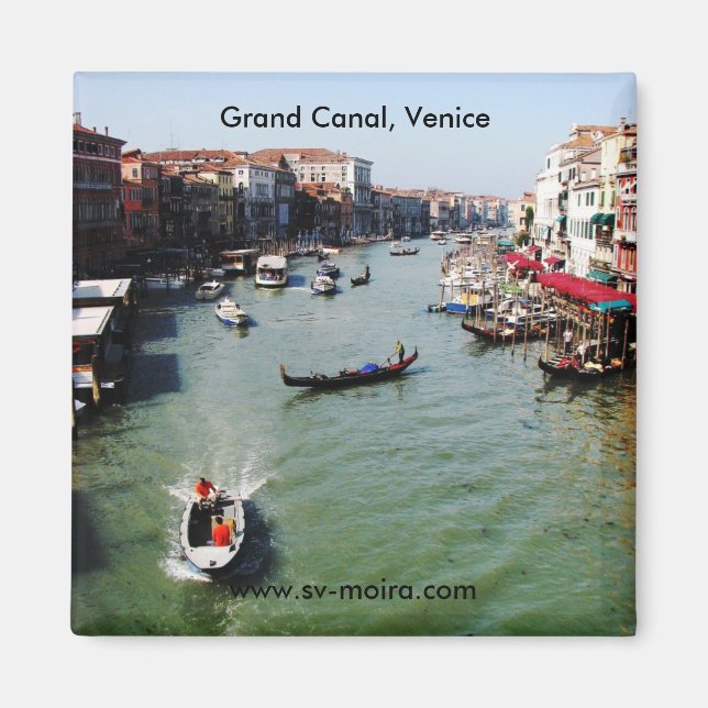 Grand Canal, Venedig från Rialto Bridge Magnet (Framsidan)