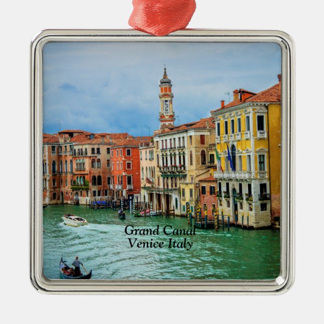 Grand Canal, Venedig, Italien Julgransprydnad Metall (Framsidan)