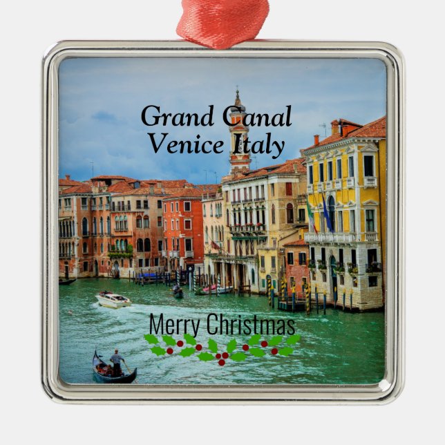 Grand Canal, Venedig, jul Julgransprydnad Metall (Framsidan)