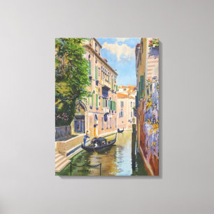 Grand Canal Venice Italien Vintage resor Canvastryck