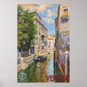 Grand Canal Venice Italien Vintage resor Poster