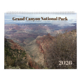 Grand Canyon 12-månaders fotografisk 2026-kalender Kalender