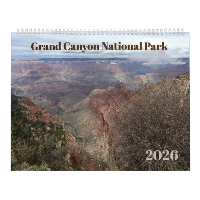 Grand Canyon 12-månaders fotografisk 2026-kalender Kalender (Omslag)