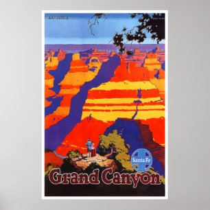 Grand Canyon-affisch Nationalparker Konst Santa Fe Poster