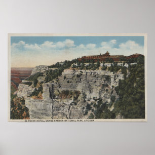 Grand Canyon Arizona - hotellet för El Tovar Poster
