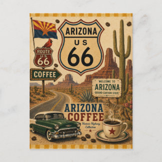 Grand Canyon Arizona Kaffe Rutt Vykort