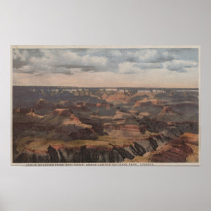 Grand Canyon Arizona - molnet skuggar från Hopi 2 Poster