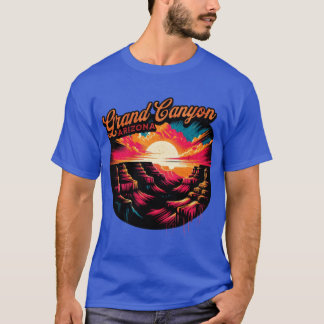 Grand Canyon Arizona Solnedgång Design retro T Shirt