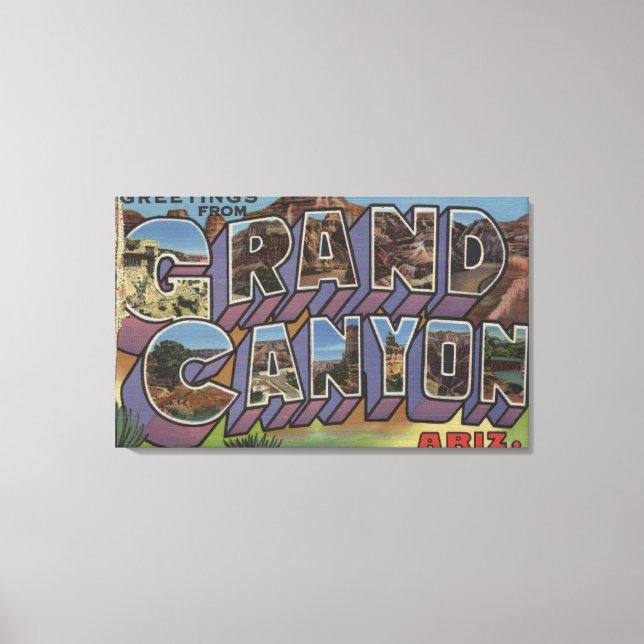 Grand Canyon, Arizona - Stora Brev Scenes Canvastryck (Framsida)