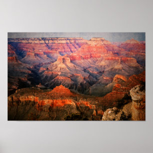 Grand Canyon, Arizona sunset stilized Poster