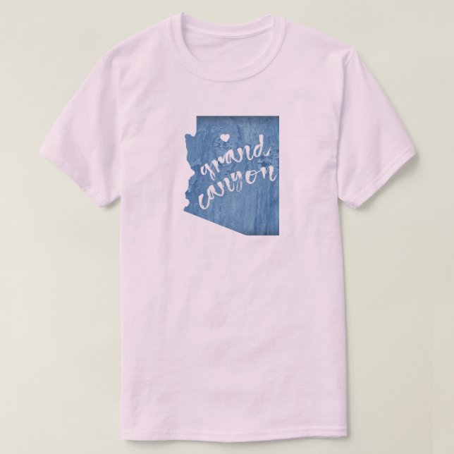 Grand Canyon Arizona Trästruktur T Shirt (Design framsida)