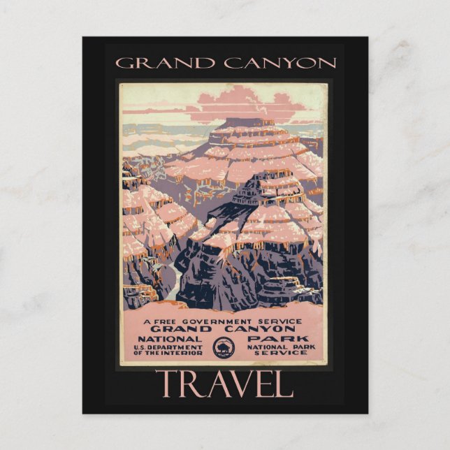 Grand Canyon Arizona Travel Ad Vykort (Framsida)