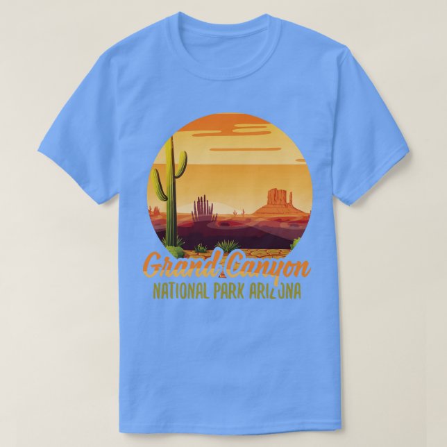 Grand Canyon Arizona Us National Park Travel Hikin T Shirt (Design framsida)