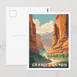 Grand Canyon Arizona USA Berömd Travel Ställe Vykort