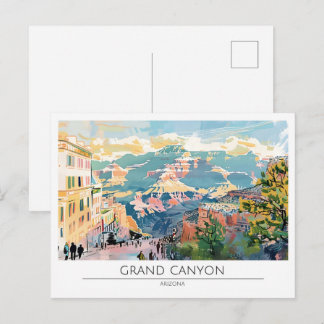 Grand Canyon Arizona USA Vintage Konst Resa Vykort