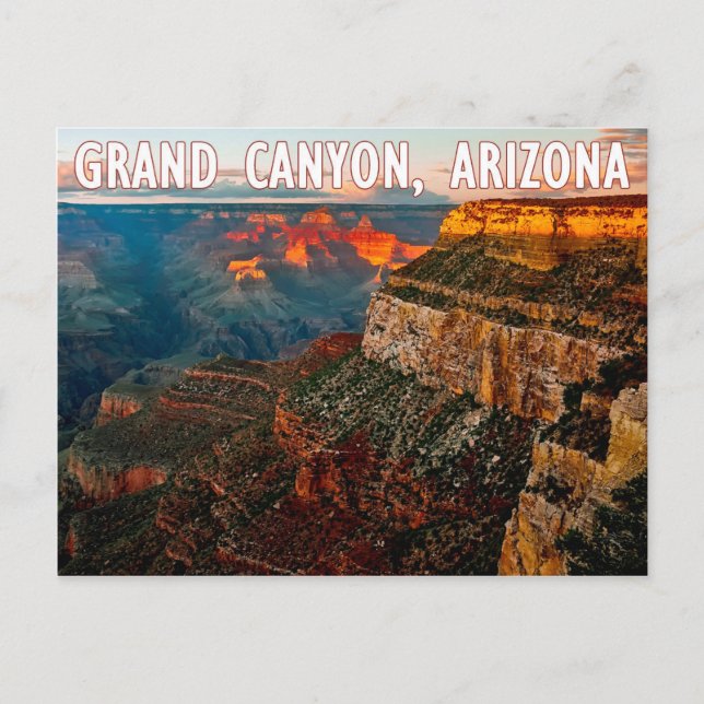 Grand Canyon Arizona vid Sunset Vykort (Framsida)