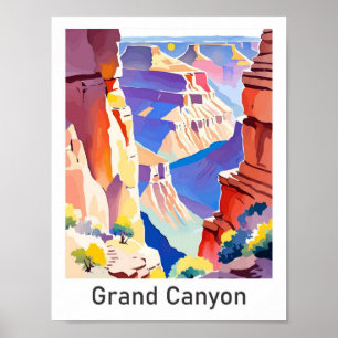 Grand Canyon Arizona Vintage resor Illustration Poster