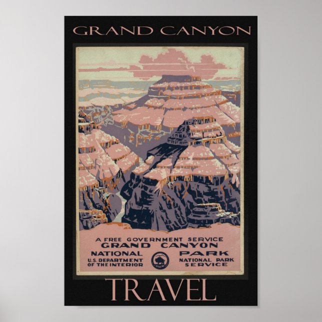 Grand Canyon Arizona Vintage resor Poster (Framsidan)