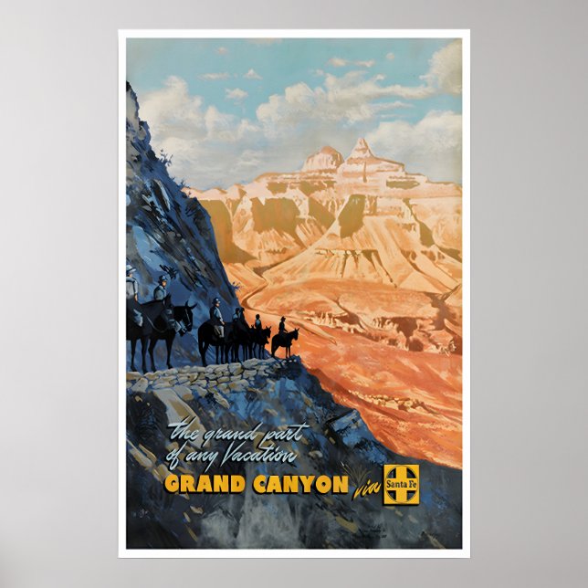 Grand Canyon Art National Parks Affisch Santa Fe (Framsidan)