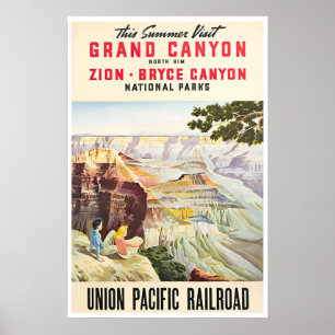 Grand Canyon Art National Parks Affisch Union