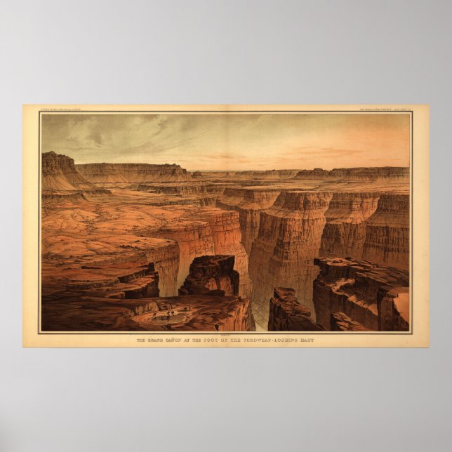 Grand Canyon av Clarence Dutton 1882 Poster (Framsidan)