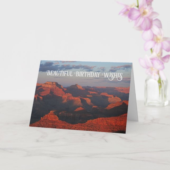 Grand Canyon Beval Nature Scenery Birthday Kort (Orkide)
