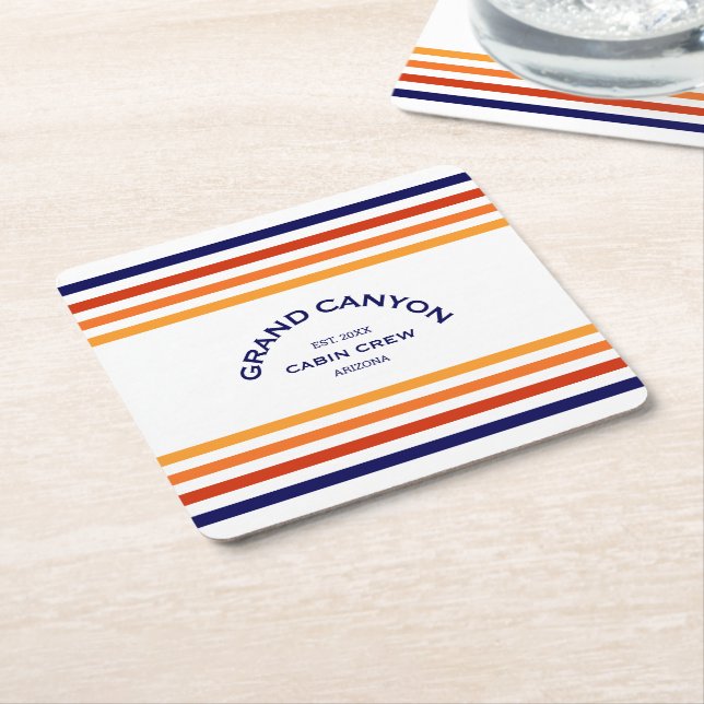 Grand Canyon Cabin Klubb Anpassningsbar Vapensköld Underlägg Papper Kvadrat (Vinklad)