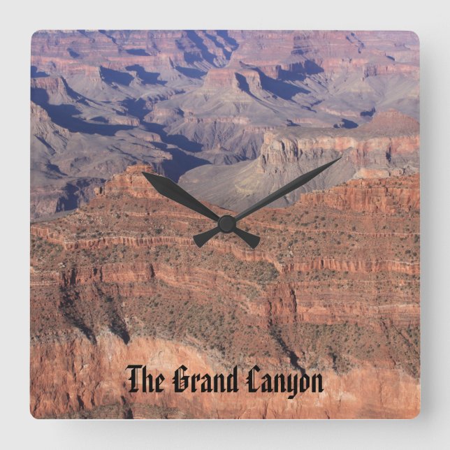 Grand Canyon Clock Fyrkantig Klocka (Framsida)