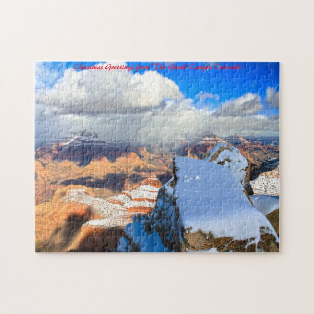 Grand Canyon Colorado.Julhälsningar Pussel (Horisontell)